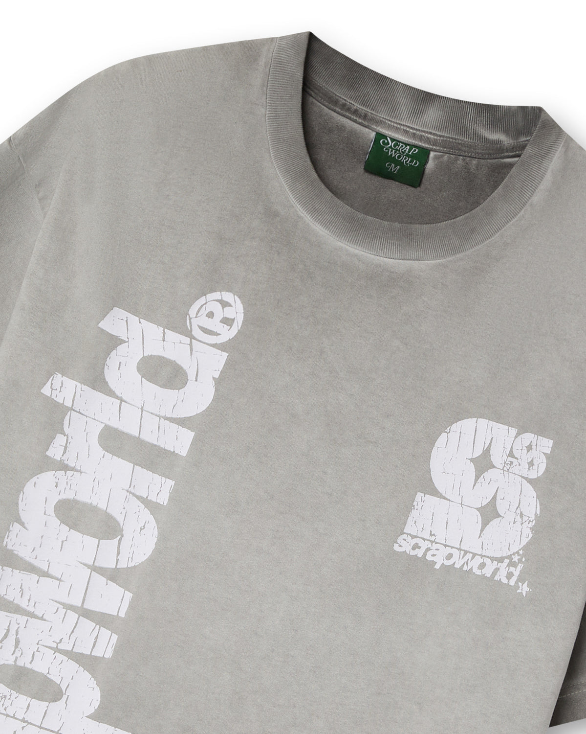 VERT ACID WASH TEE GREY